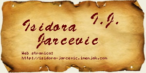 Isidora Jarčević vizit kartica